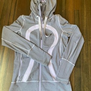Lululemon zip front hoodie, lavender, size 6